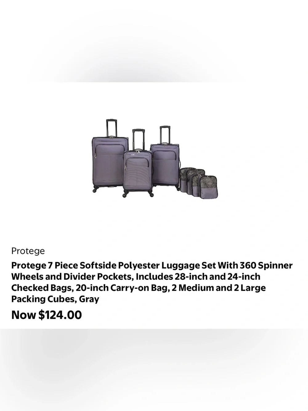 Men's Gray Upright Roller Suitcase with Front Pocket